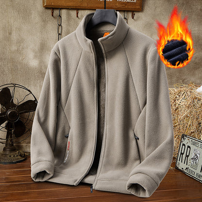 🔥 50% de descuento🔥【[M-5XL】Chaqueta polar gruesa de lana para hombre, disponible en tallas grandes, cálida y cómoda para otoño e invierno.