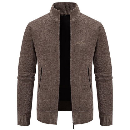 【Descuento de temporada -46% 🔥🔥】【S-4XL】Nueva chaqueta de punto para hombre, abrigada, con cuello, estilo business casual