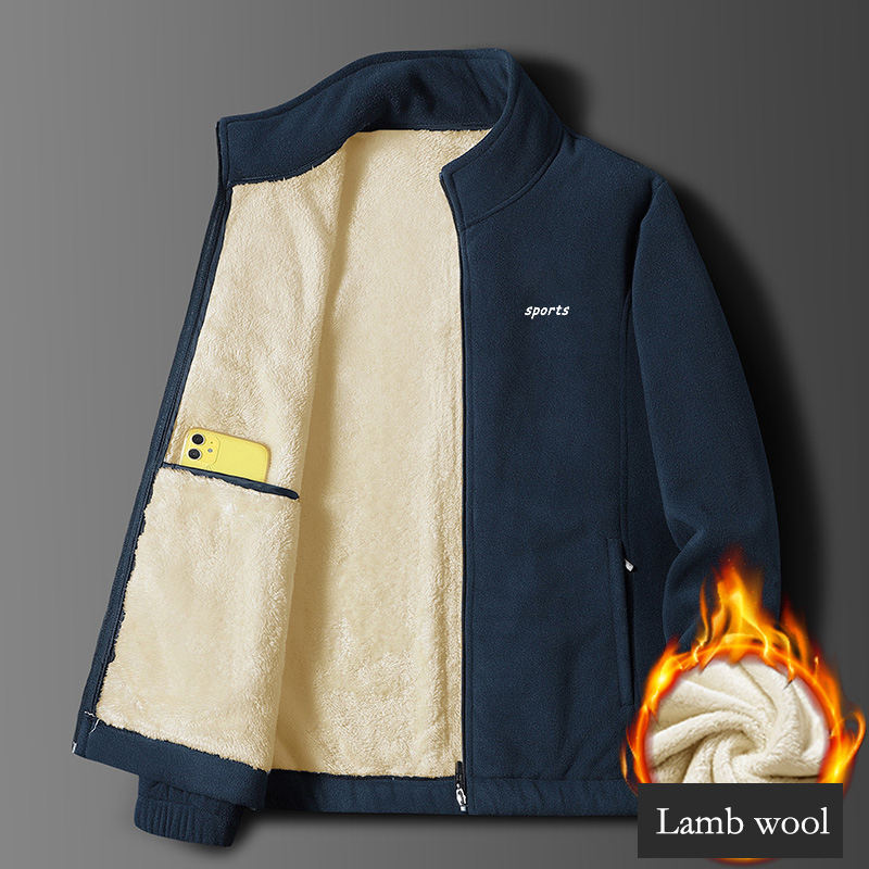 ⛄【M-5XL】Nova jesensko-zimska moška jakna iz debele ovčje kože, topla, udobna in odporna proti vetru, zimski pripomoček