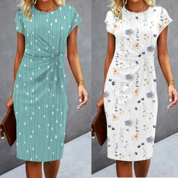 🔥【S-3XL】2025 noua rochie eleganta, versatila, cu maneca scurta