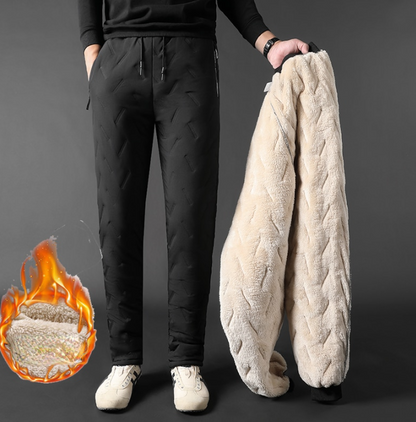 💥 Zľavnená cena -47%🔥🔥【M-7XL】Pánske hrubé, teplé tepláky z jahňacej vlny s flísovou podšívkou, ideálne na jeseň a zimu.