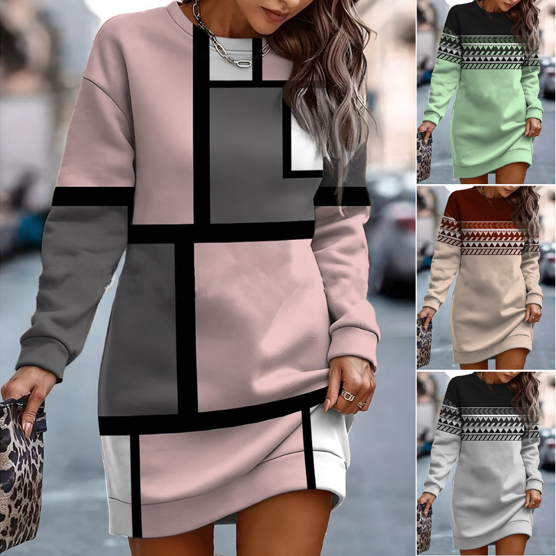 🎀 Descuento -44%🔥【S-3XL】Sudadera de cuello redondo en contraste de color para otoño/invierno