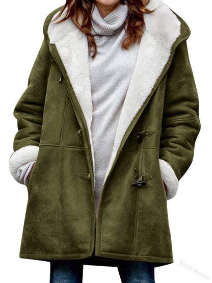 🐏 Descuento de temporada -46% 🔥【S-5XL】Abrigo de invierno para mujer con forro polar y cuello de pelo