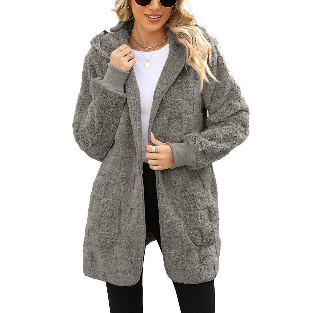 ☃️🔥39% de descuento🔥【S-5XL】Novedad para la temporada de invierno: Chaqueta informal de mujer con forro polar a cuadros