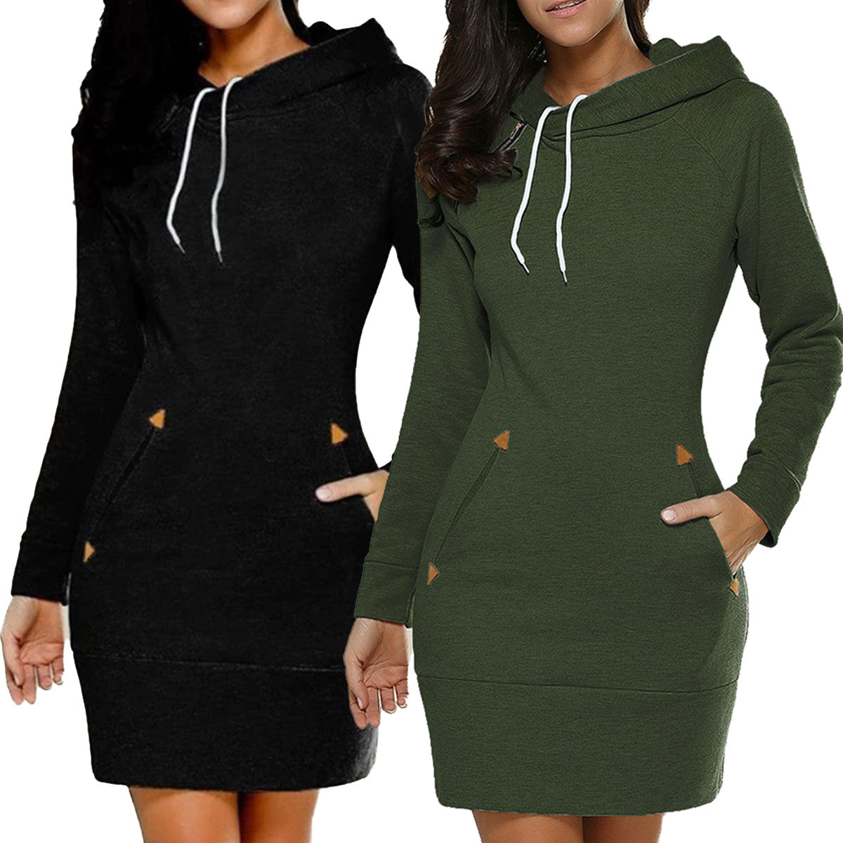 🔥🔥💥【S-4XL】Nueva falda con capucha de manga larga para mujer, otoño 2025