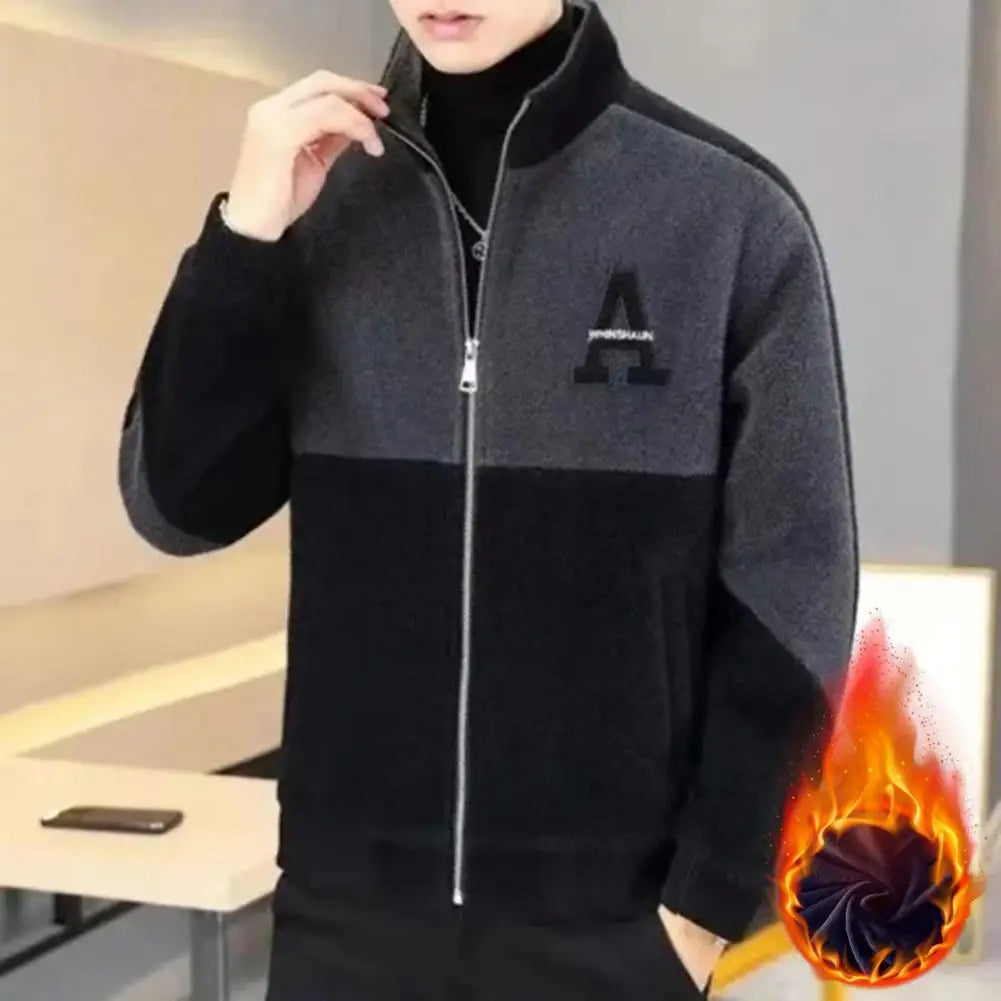 🐏【Descuento -39%🔥🔥】Chaqueta de hombre con cuello alto, entallada y cálida.