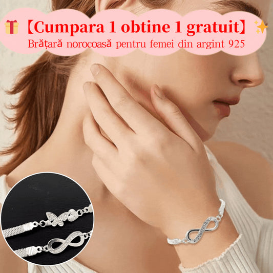 【🎁Cumpara 1 obtine 1 gratuit】✨Brățară norocoasă pentru femei din argint 925_3976882