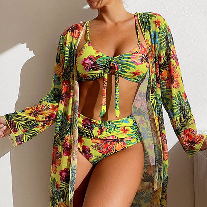 👙☀️【S-2XL】【3-dielna súprava】Viacvrstvové plavky 2025 s novým štýlom šatky 💖🌴