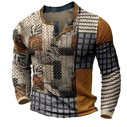 🎁😍[Časovo obmedzený výpredaj] 👔[S-4XL] Pánske polo tričko s dlhým rukávom a potlačou