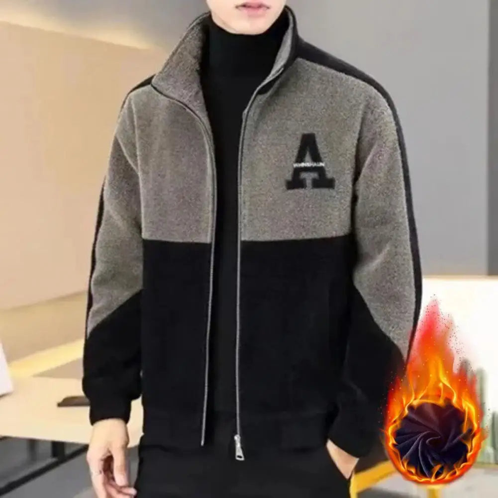 🐏【Descuento -39%🔥🔥】Chaqueta de hombre con cuello alto, entallada y cálida.