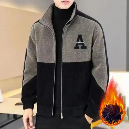 🐏【Descuento -39%🔥🔥】Chaqueta de hombre con cuello alto, entallada y cálida.