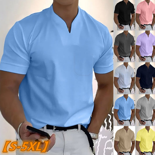 💪👔【Compra 1 y llévate 1 gratis 🔥】Polo deportivo para hombre en tallas grandes, de algodón elástico