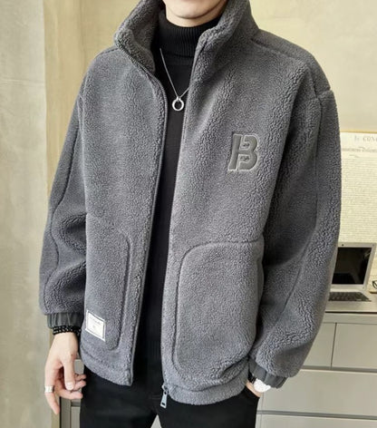⛄【L-6XL】Zimska flis jakna, bombažni plašč, odebeljen bombažni plašč iz jagnječje volne, topel plašč