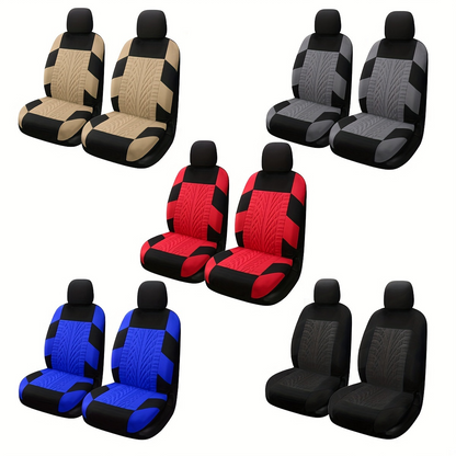 🚗🚗【Reducere temporară de 50% 🔥】Set nou și modern din 2025 de huse universale pentru scaune auto, din piele moale, set de 2 piese