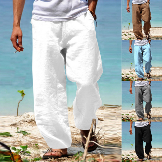 👖🕺【Reducere 50% 🔥】【S–5XL】😍 Pantaloni bărbătești de vară, largi și cu croială dreaptă, mărimi mari, disponibili în 8 culori