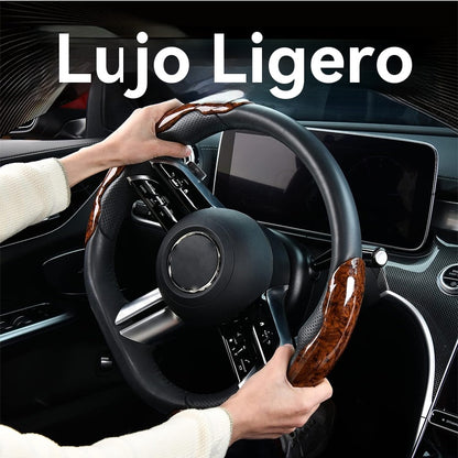 🚗【1 juego de 3 piezas】👍👍Funda antideslizante de madera para volante de coche