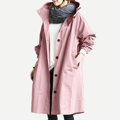 🌾【S-5XL】Nueva gabardina casual de mujer con mangas largas y capucha