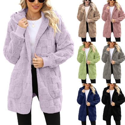 ☃️🔥39% de descuento🔥【S-5XL】Novedad para la temporada de invierno: Chaqueta informal de mujer con forro polar a cuadros