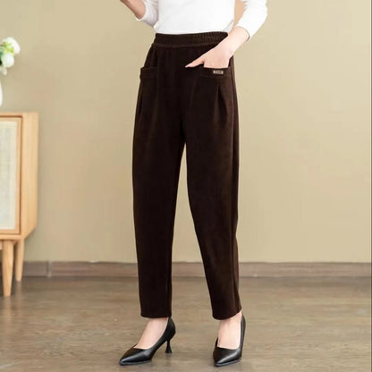 ✅【Zimski popust -42% 🔥🔥】Ženske hlače za prosti čas iz čistega bombaža in žameta