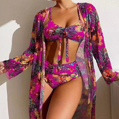 👙☀️【S-2XL】【3-dielna súprava】Viacvrstvové plavky 2025 s novým štýlom šatky 💖🌴