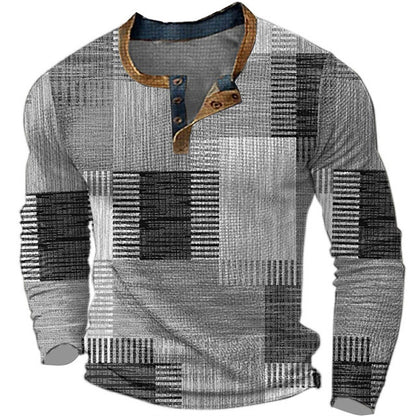 🎁😍[Časovo obmedzený výpredaj] 👔[S-4XL] Pánske polo tričko s dlhým rukávom a potlačou