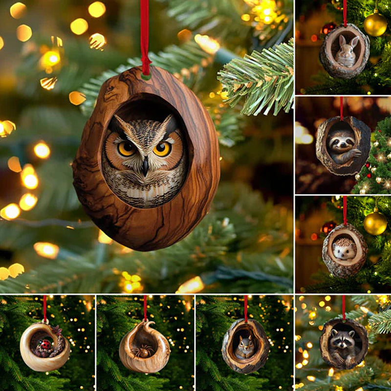 【10 piezas】🎄Adornos navideños de animales. Decoración colgante para animales pequeños💖