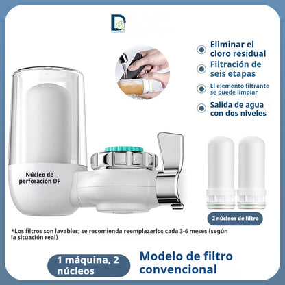 🚰💧Purificador de agua del grifo (con adaptador): fácil de instalar, elimina eficazmente el cloro y las impurezas, lo que le permite disfrutar de agua potable más limpia🏠📦