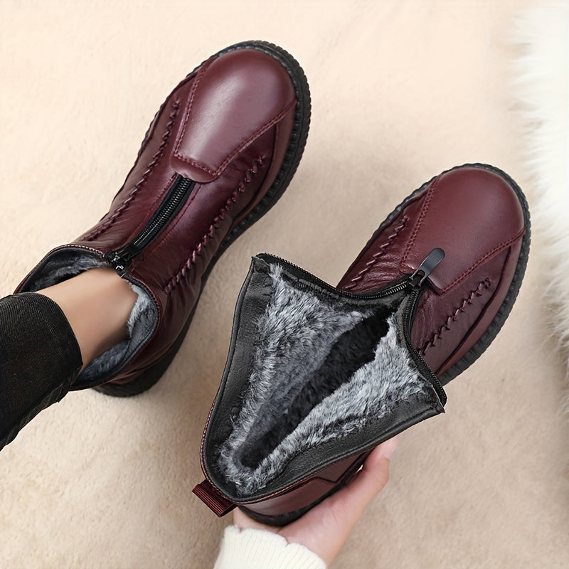 🔥👞 Zľavnená cena -49%🔥【35-41】Nové dámske jesenné a zimné teplé snehové čižmy s flísovou podšívkou