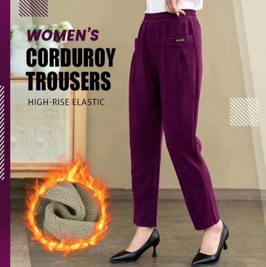 ✅【Descuento de invierno -43% 🔥🔥】Pantalones de ocio para mujer confeccionados en puro algodón, pana