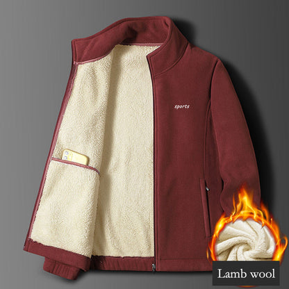 ⛄【M-5XL】Nova jesensko-zimska moška jakna iz debele ovčje kože, topla, udobna in odporna proti vetru, zimski pripomoček