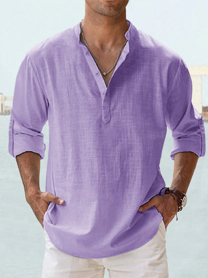 👔🎽【50% de descuento 🔥】【S–5XL】Camisas holgadas y transpirables de algodón y lino para hombre, tallas grandes, disponibles en 12 colores