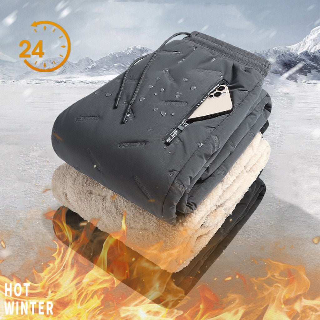 💥 Zľavnená cena -47%🔥🔥【M-7XL】Pánske hrubé, teplé tepláky z jahňacej vlny s flísovou podšívkou, ideálne na jeseň a zimu.