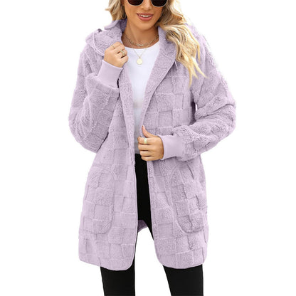 ☃️🔥39% de descuento🔥【S-5XL】Novedad para la temporada de invierno: Chaqueta informal de mujer con forro polar a cuadros
