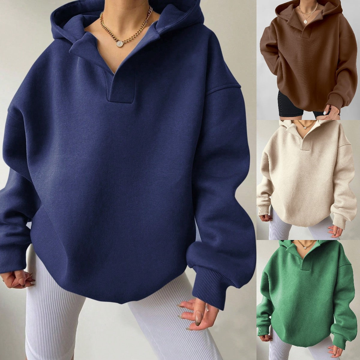 ⛄ Descuento -46%💥 Sudadera con capucha de forro polar otoño/invierno 2025