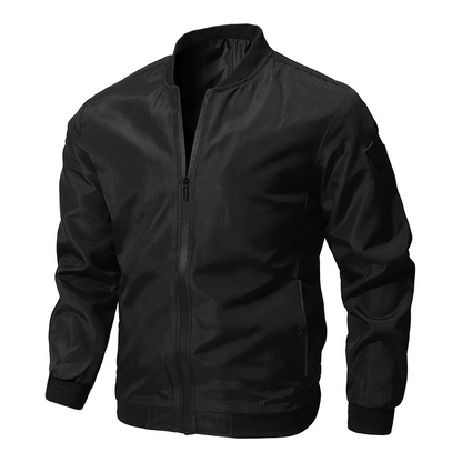 🚀🧥【50% de descuento 🔥】【S–6XL】Chaqueta bomber casual de hombre en color liso