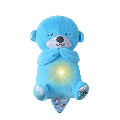 👶💤【Compra 1 y recibe 1 gratis 🔥】Juguete de peluche respiratorio para bebés – nutria interactiva calmante con sonido y movimiento