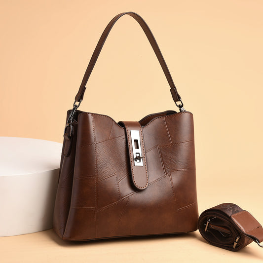👜【Zľava -49% 🔥🔥】Veľká kabelka z mäkkého PU kože v tvare vedra