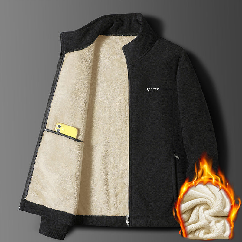 ⛄【M-5XL】Nova jesensko-zimska moška jakna iz debele ovčje kože, topla, udobna in odporna proti vetru, zimski pripomoček