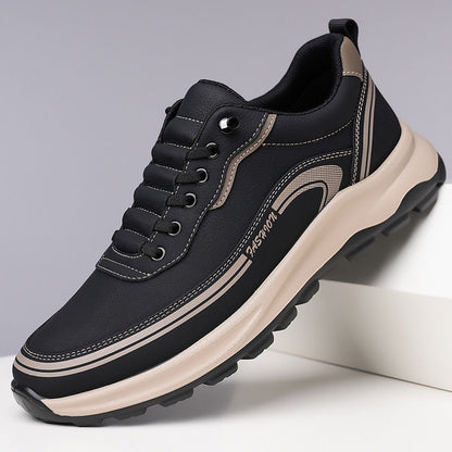 👟👞【„Akciová cena, dnes zľava 50 %“】【39-45】 Pánska vodotesná a prachotesná kožená športová obuv, 👍mäkká podrážka, pohodlná na nosenie, módna a ležérna