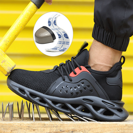 👨‍🔧【50% de descuento 🔥】🔨 Zapatos de seguridad para hombre, transpirables, resistentes a golpes y perforaciones, con punta de acero