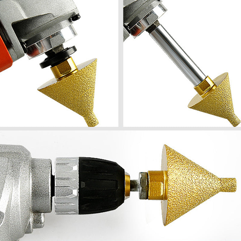 🔩【Kúp 1, získaj 1 zadarmo 🔥🔥】Kónické diamantové frézy na dlaždice, mramor a kremeň, kompatibilné s brúskami.
