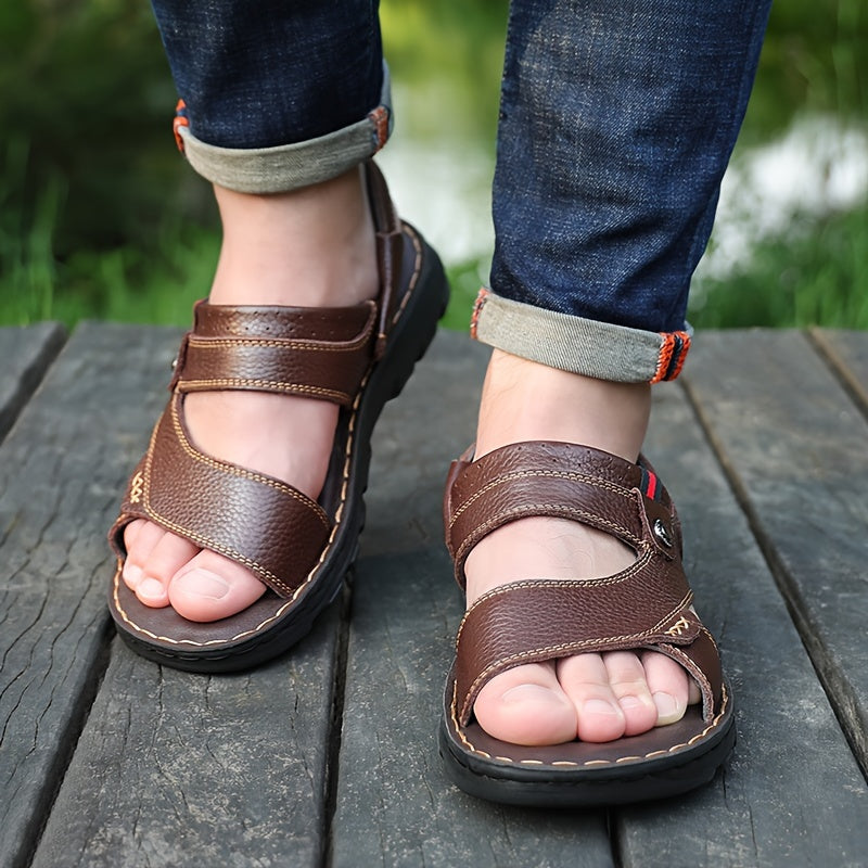 🌴👞【Zľava 50% 🔥】【38–44】Letné pánske sandále z pravej kože s dvojitým využitím