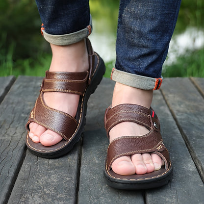 🌴👞【Zľava 50% 🔥】【38–44】Letné pánske sandále z pravej kože s dvojitým využitím