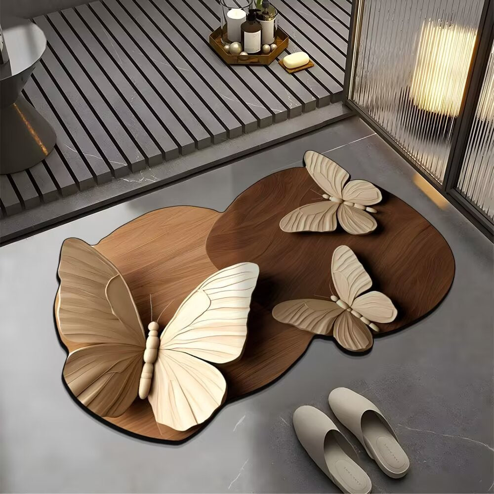 🔥【Kúpte 1 a získajte 1 zdarma】🔥VEĽKÁ ZĽAVA💕[30*40cm+ 40*60cm] Absorpčná protišmyková podložka s realistickým 3D vzorom