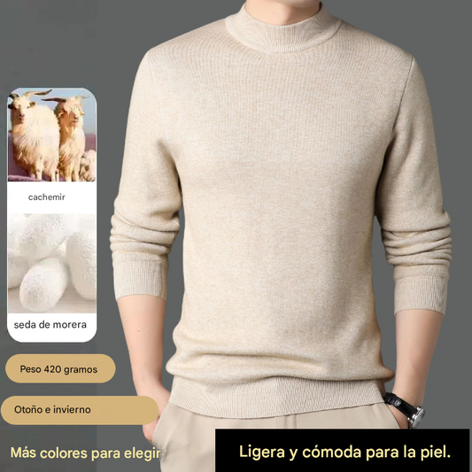 🔥【M-4XL】Camisa de hombre con cuello de cachemira ✅ suave y delicada con la piel ✅ moderna y fácil de combinar