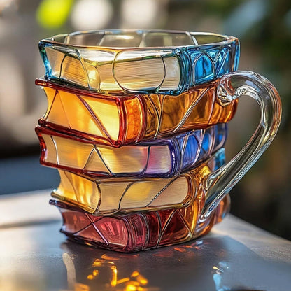 ☕【Descuento por tiempo limitado✨】📚Taza de café 3D con diseño de libro pintado a mano