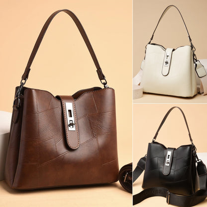 👜【Zľava -49% 🔥🔥】Veľká kabelka z mäkkého PU kože v tvare vedra