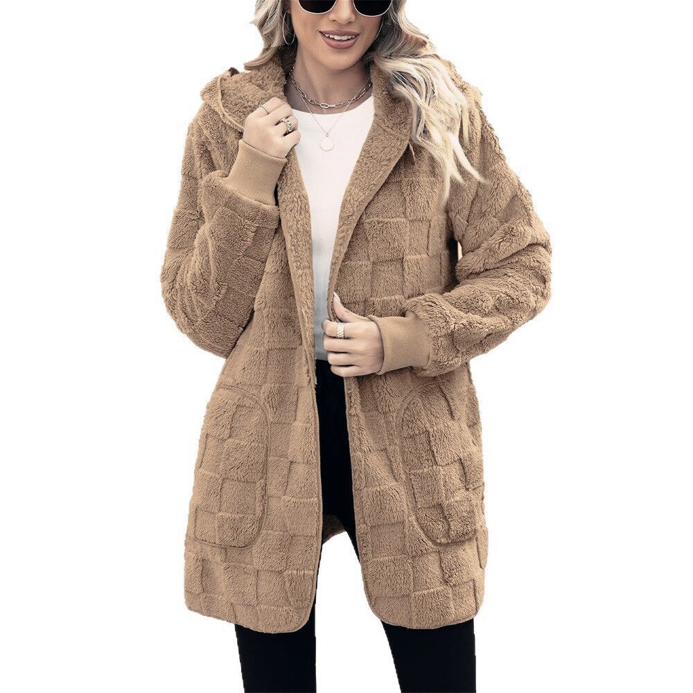 ☃️🔥39% de descuento🔥【S-5XL】Novedad para la temporada de invierno: Chaqueta informal de mujer con forro polar a cuadros