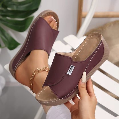 🔥👡【36-43】Sandalias modernas de mujer de cuero genuino con suela suave y gruesa 2025
