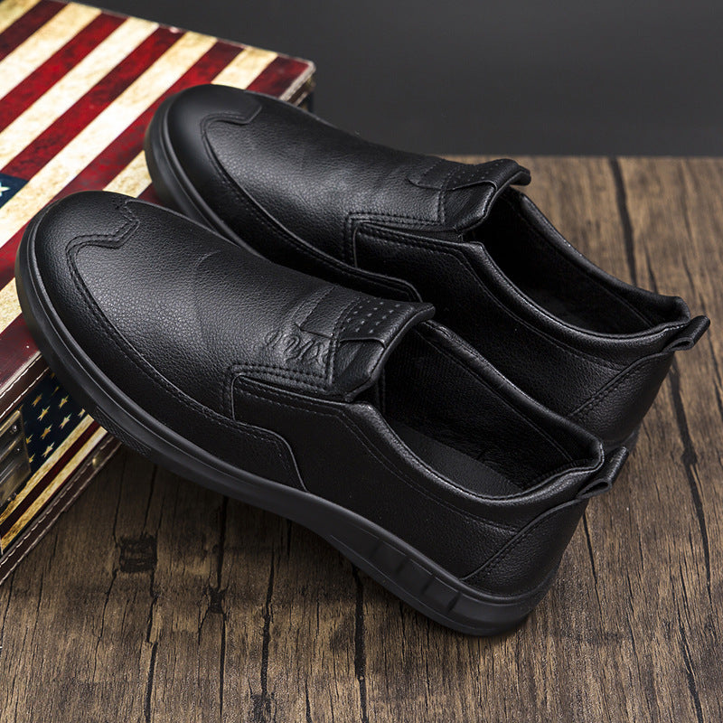 🏆👞【39-44】Zapatos casuales de piel auténtica para hombre, modelo 2025, suela blanda, antideslizantes y transpirables.